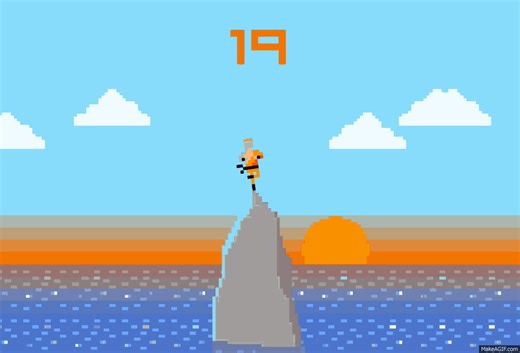 1 Mountain Jump on Make a GIF