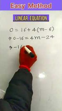 How to solve linear equation in one variable?