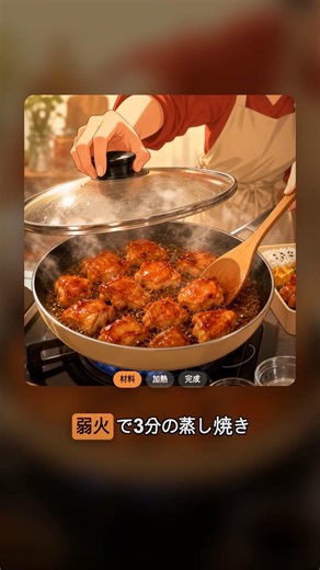 フライパン1つ、朝10分でお弁当のミニ照り焼きチキン