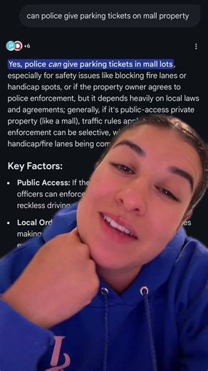 can cops give tickets on mall property? #mall #parking #cartok #greenscreen