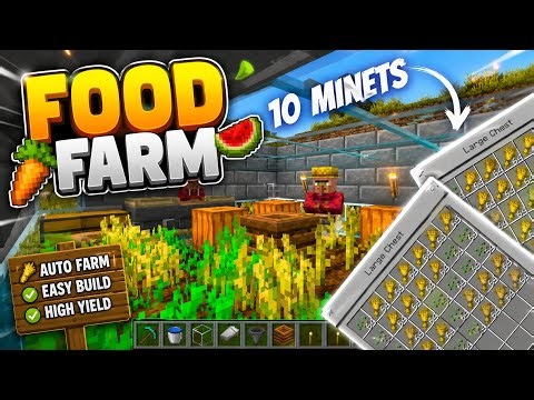Minecraft 1.20 AUTOMATIC Food Farm In MCPE |Minecraft Bedrock |#skate4#storyboard #kpopedit