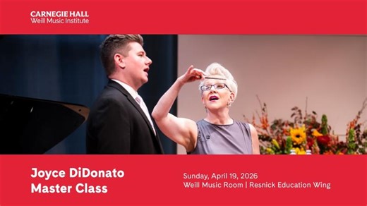 Joyce DiDonato Master Class | Sunday, April 19, 2026 | Semra Bahcivan