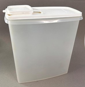 Vintage Tupperware Clear Cereal Container White Lid, 1588-7, Lid 1590-6 - Etsy Canada