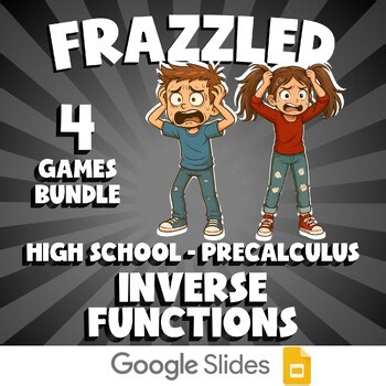4 FRAZZLED Math Games - Inverse Functions - PreCalculus No Prep Review Activity