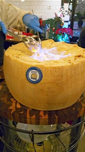 CHEESE ON FIRE | Flaming Parmesan Cheese Wheel Pasta | Creamiest Homemade Pasta Ever