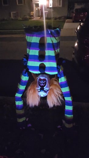 This was our trial run. More to come on Halloween night. We plan on setting up tomorrow 10/20. Typically the characters are out and active from 6pm till 9pm. #halloween2025 #props #Animatronics #boo #Romeoville | Daniel Little Jr