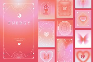 Energy, vector design elements, a Background Graphic by venimo