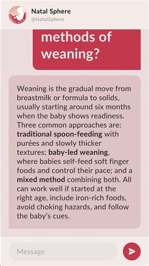 What are the three different methods of weaning?