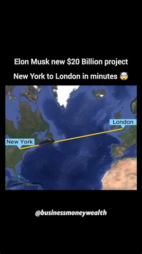 New York to London in 60 Minutes? Elon Musk’s Bold Vision! 🚀 Elon Musk is working on a $20 billion project that could transform global travel, making intercontinental flights as fast as a short commute! 🔥 Key Features: ✅ Ultra-Fast Travel – NYC to London in just 60 minutes ✅ Rocket-Powered Flights – Utilizing SpaceX’s Starship technology ✅ Point-to-Point Space Travel – Launching into suborbital space for rapid transit ✅ Revolutionary Speed – 10x faster than traditional airplanes ✅ Global Conne