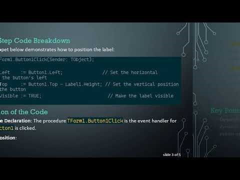 How to Position Labels Programmatically in Delphi
