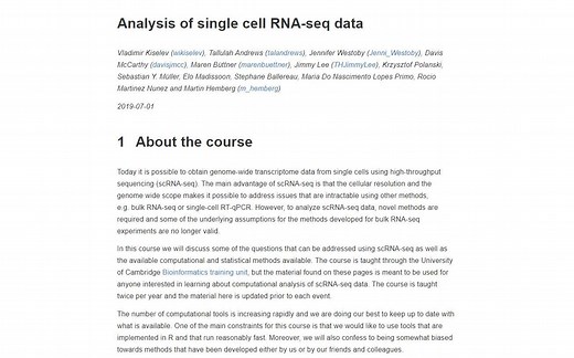 中英字幕 | 单细胞 Analysis of single cell RNA-seq data (hemberg-lab 2019.5. 23-24)