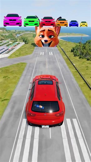 Big and Small Car vs Nik Wilde Fox (Zootopia) - BeamNG.Drive