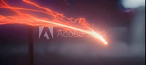 close-up view of a quantum transition of electrical charge. quantum leap of electrons in high-voltage electrical systems