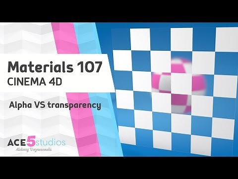 C4D materials 107 - alpha vs transparency