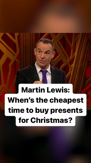 When’s the cheapest time to buy presents for Christmas?... Courtesy of the Martin Lewis Money Show Christmas special (now available on itvX) | Martin Lewis