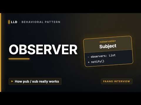 Observer Design Pattern in Java Explained (LLD Interview)