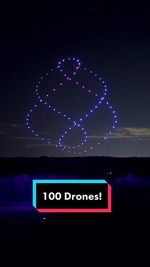 Mesmerizing 100 Drone Formations Light Show