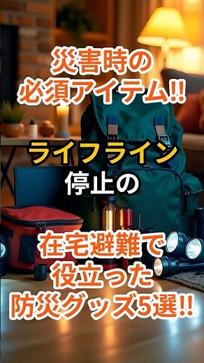 災害時の必須アイテム！ライフライン停止の在宅避難で役立った防災グッズ5選 #防災 #防災グッズ #在宅避難 #shorts