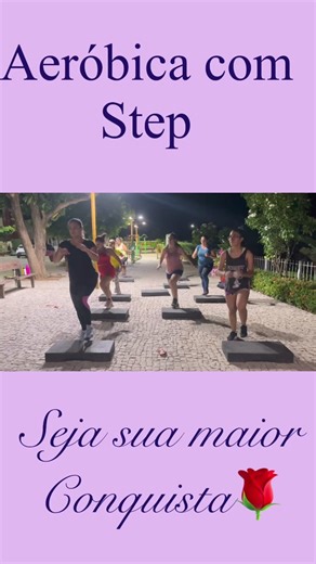 Com step e essa turma, tudo fica perfeito e bem fácil de conseguir objetivos ❤️##aerobics_dance #gym #funcional