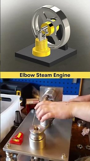 Amazing Elbow Steam Engine in Action: #vr #elbowengine #cadcam #3ddesign #ajdesignhub #enginework