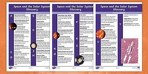 Space and the Solar System Vocabulary Glossary