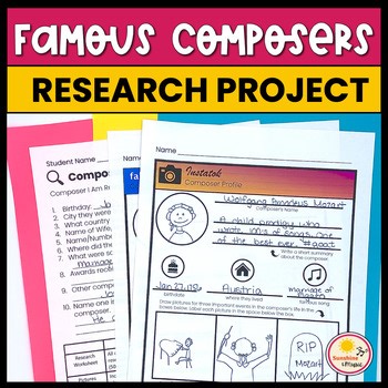 Composer Research Project - Project Based Learning Unit for Music Class