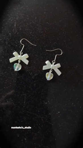 “My New Korean Bow + Heart Earring Design”