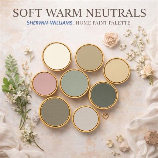 Soft Warm Neutrals | Sherwin Williams Whole House Color Palette | Digital PDF - Etsy