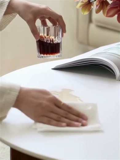 🍵 やさしい存在感｜石目調天板×木脚のラウンドテーブル#home#centertable #interiordesign #short #shorts #暮らしチャンネル#センターテーブル #diy