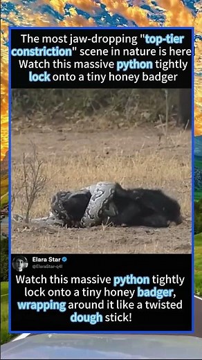Python WRAPS Honey Badger?! Nature’s Most Insane Counter-Attack! #HoneyBadgerVsPython #WildlifeFacts