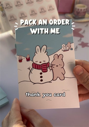 Packing an order ✨📮 #artshop #stickers #journaling #cutestationery #smallbusiness