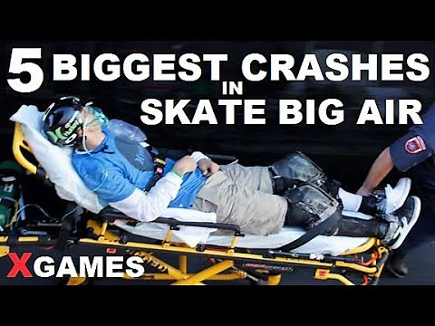 The 5 BIGGEST SLAMS in Skateboard BIG AIR History | X Games