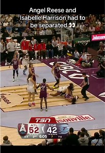 Things are getting #chippy between Atlanta and Toronto 😅 #wnba #basketball