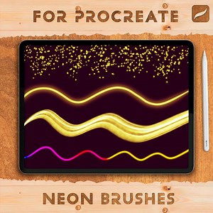 Neon Brushes for Procreate – Stamps, Textures | Brush Set, Pack - Etsy Australia