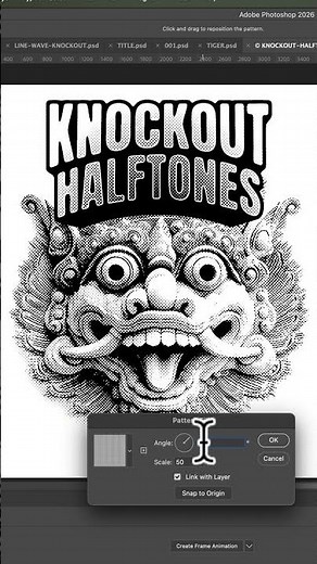 KNOCKOUT HALFTONES (no semi-transparent pixels!) for Photoshop and Affinity