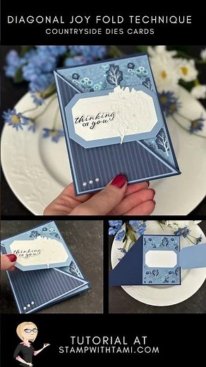 Countryside Inn Diagonal Joy Fold Card #shorts