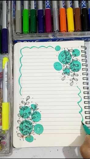 Front page decorations #art #drawing #notebookcover