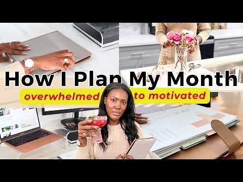 My SIMPLE (super productive) step-by-step MONTHLY PLANNING ROUTINE ✨ - Plan the month with me