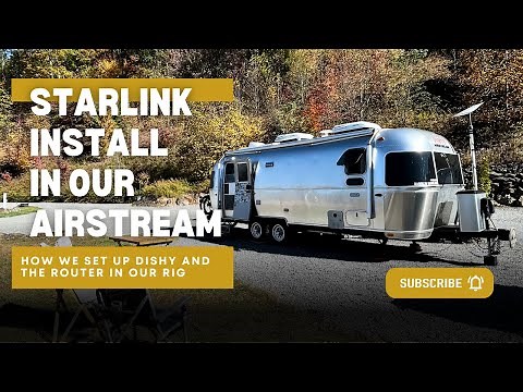 Starlink Installed in Our Airstream – How we got through the wall and mounted Dishy