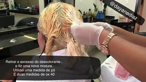 Meus amores estou de volta com meus vídeos de passo a passo 😱😍 Aperte o play e confiram como remover coloração 5.0 dos fios , e alcançar um perfeito platinado com os produtos #RP❤️ | Dayane Diaz