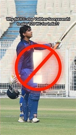 🥵ICC not allowing this 14yo to play for India in T20 World Cup 2026?🏏 Vaibhav Sooryavanshi