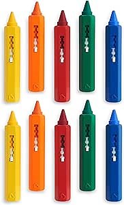 Munchkin Draw Bath Crayons Toddler Bath Toys, Non-Toxic and Washable, Fun Gift for Kids 36 Months and Up, 10 Count