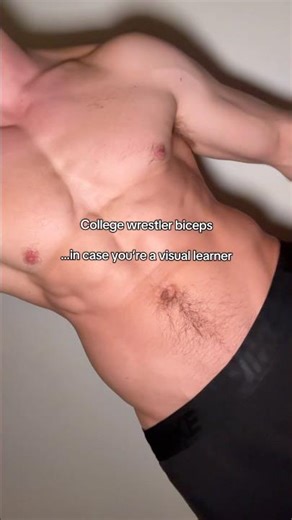 College wrestler biceps… in case you’re a visual learner