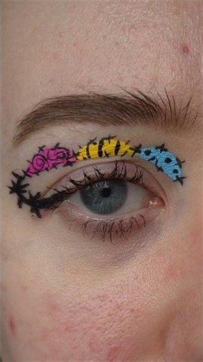 nightmare Before Christmas sally inspired #eyelinertutorial #eyeshadowtutorial #makeuptutorial