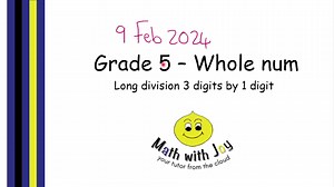 Long Division of 3-Digit Number by 1-Digit Number