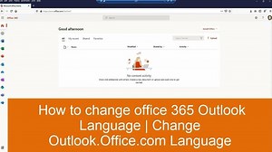 How to Change the language of O365 outlook | Change default display Language of Office 365 Outlook