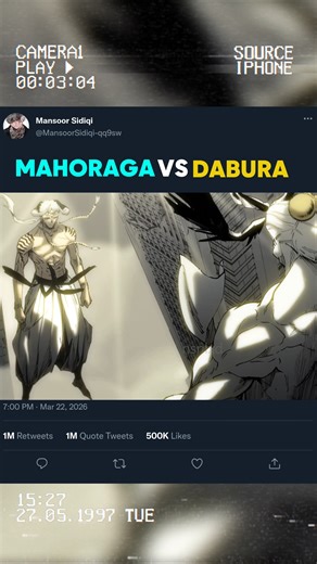 Mahoraga vs Dabura#jujutsukaisen#jjk#Mahoraga#Dabura#anime