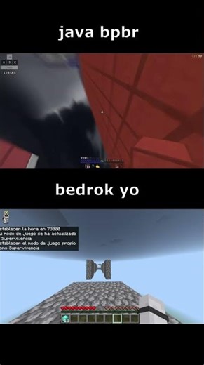 java vs bedrok #minecraft #bpbr