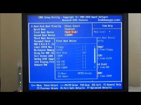 Build Your Own PC: Step 10 - First Boot and BIOS Setup