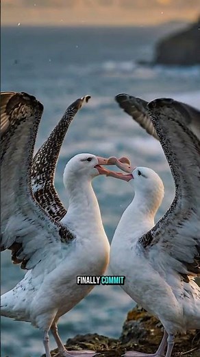 Albatrosses dancing their way to marriage #birds #courtship #animals